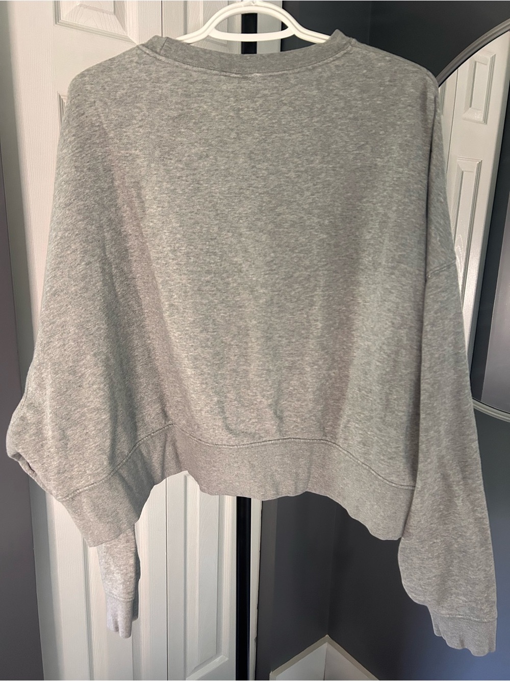 Nike Gray Women's Pullover Sweatshirt with Swoosh - Picture 2 of 4